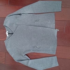 Ann Taylor Loft moto sweater size small grey.